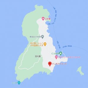 田代島の地図の写真