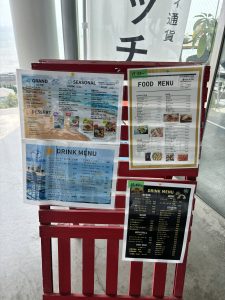 JR日立駅のカフェのメニューの写真